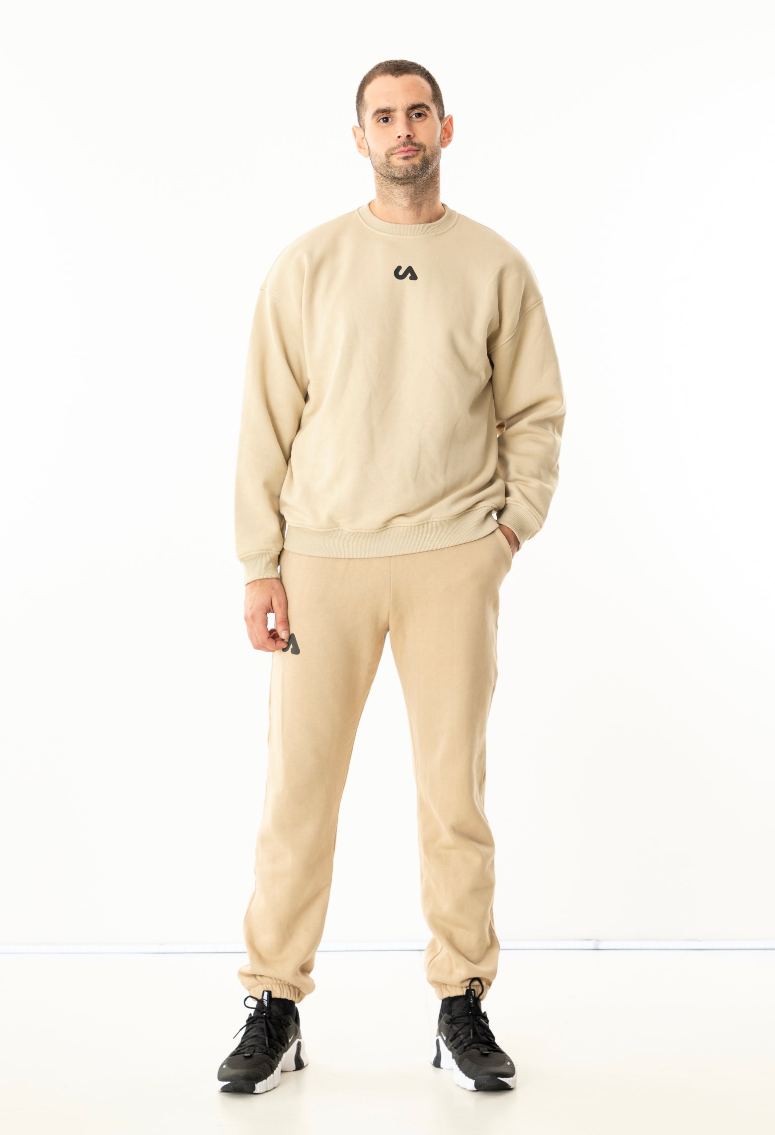 Bej Oversize Sweatshirt