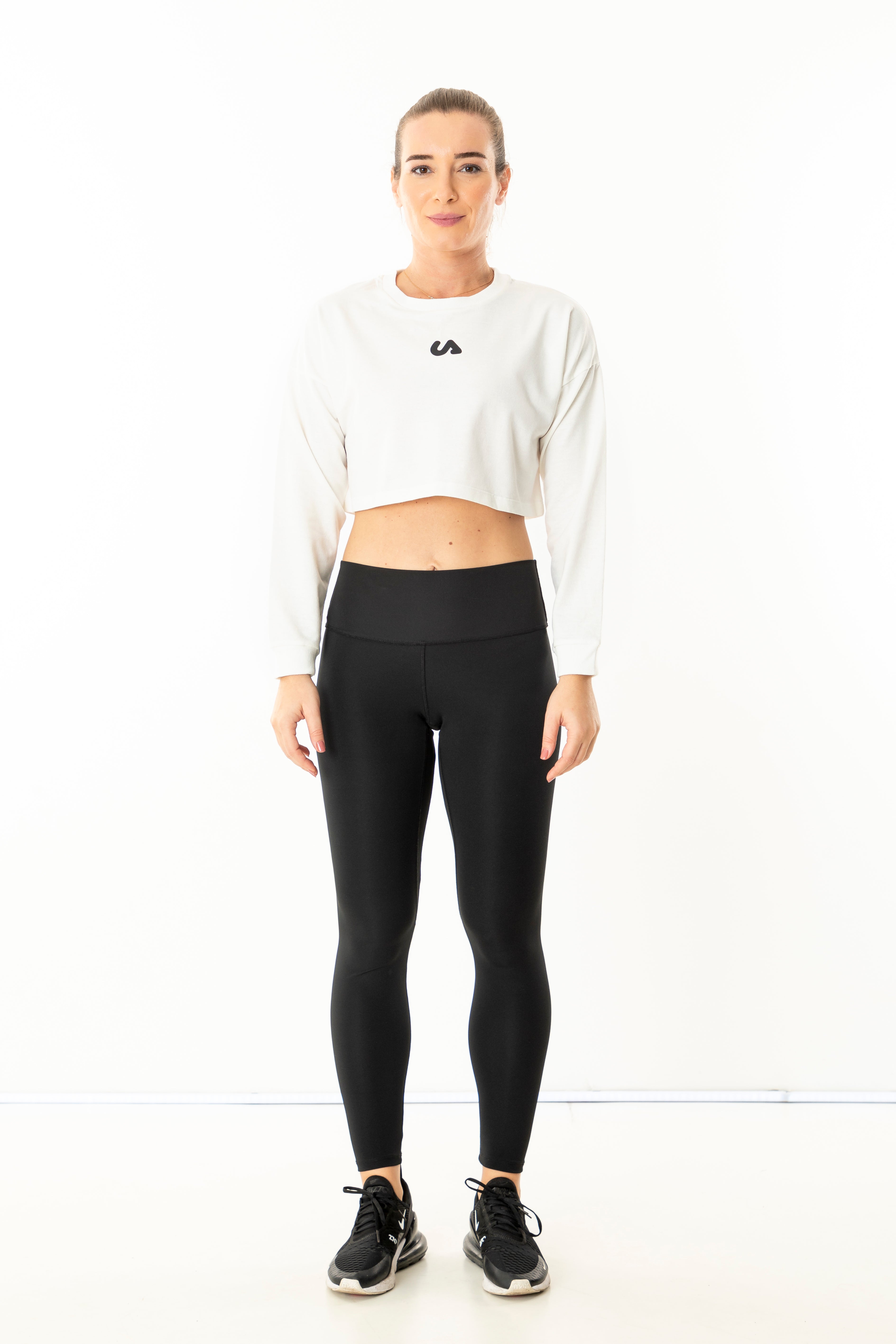 Cream Cropped Sweatshirt