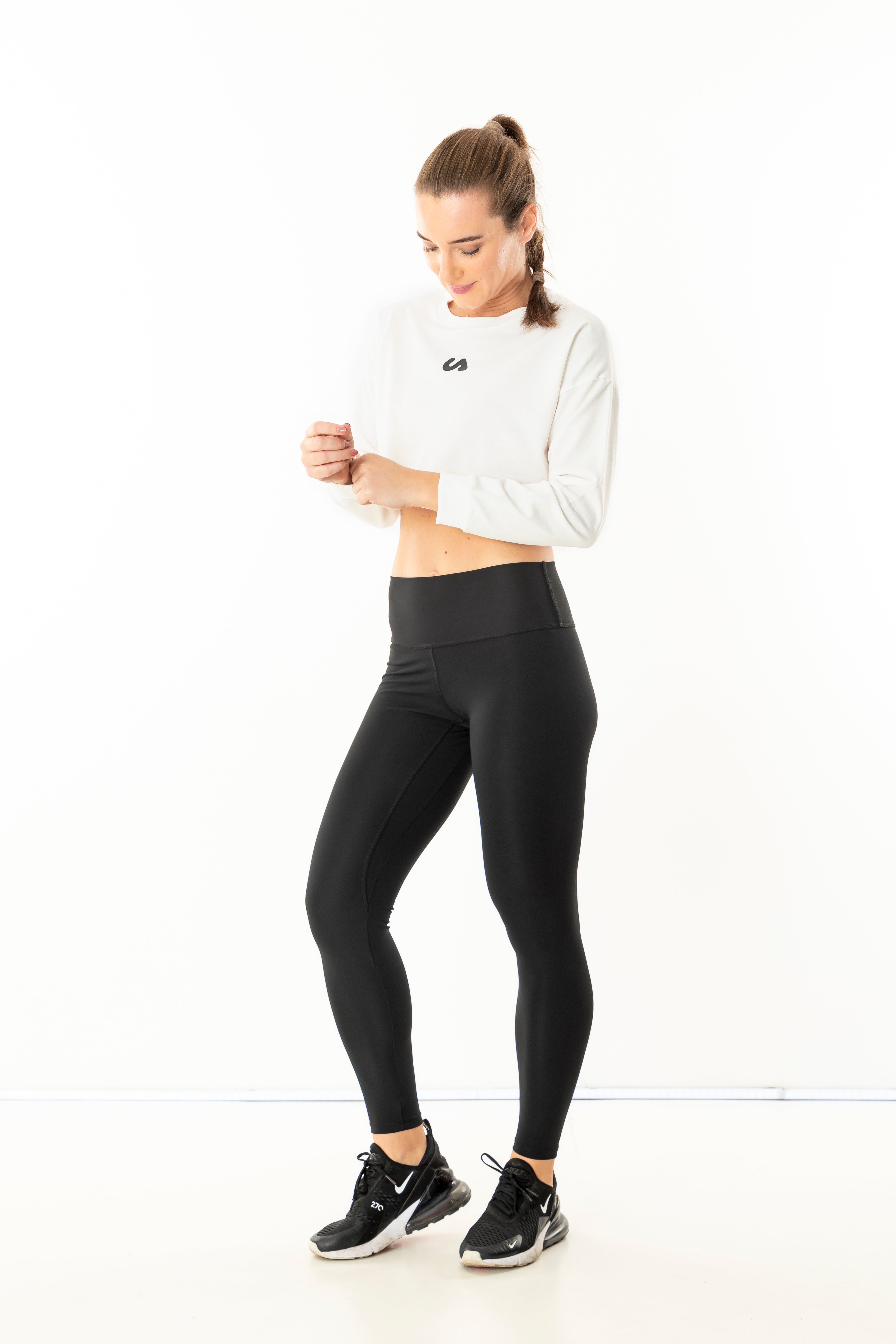 Cream Cropped Sweatshirt