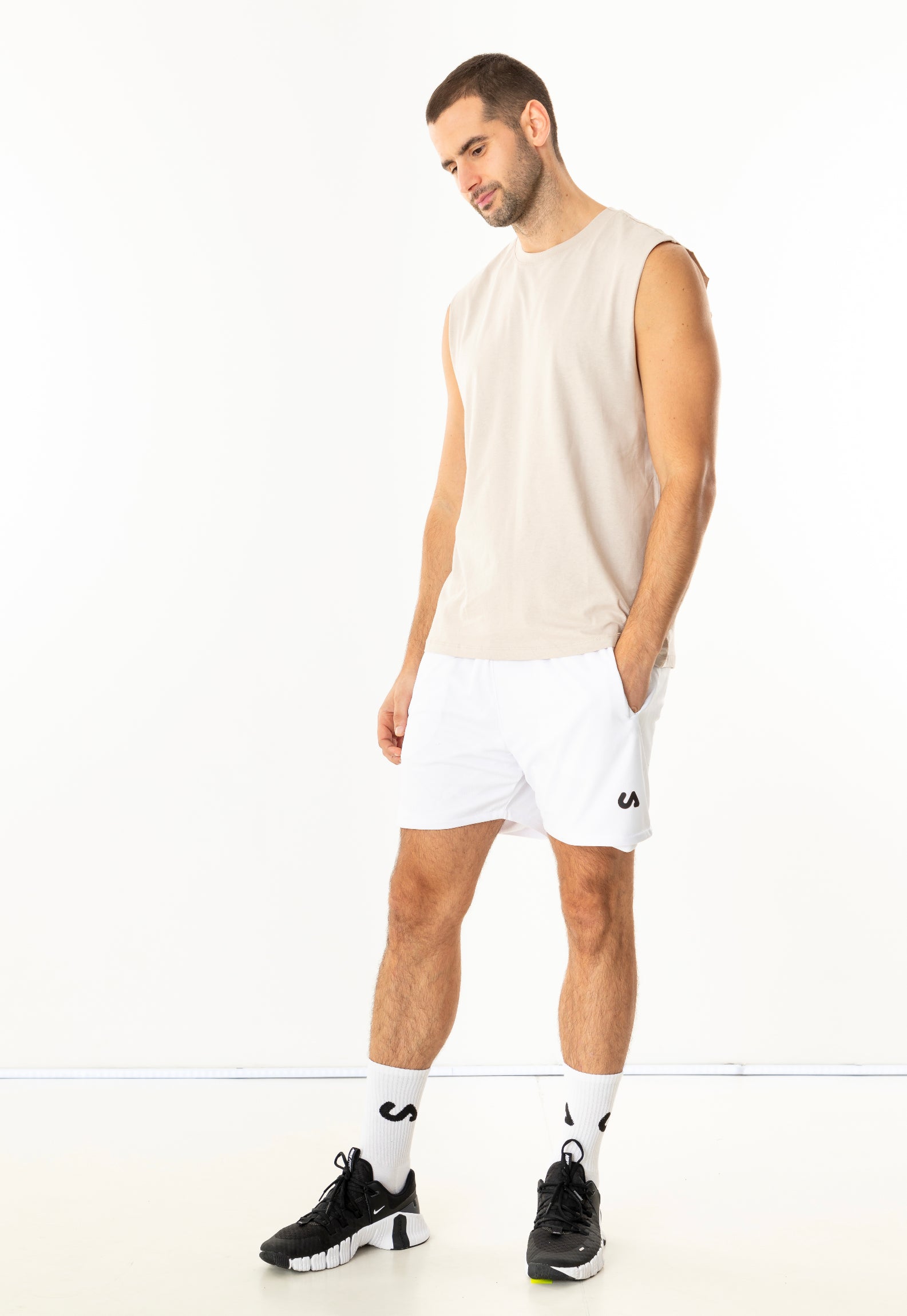 White Dry Fit Shorts